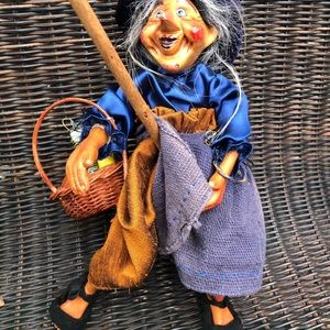 VINTAGE KASMA Sewing Witch Collectible